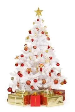 White Christmas tree Foto stock