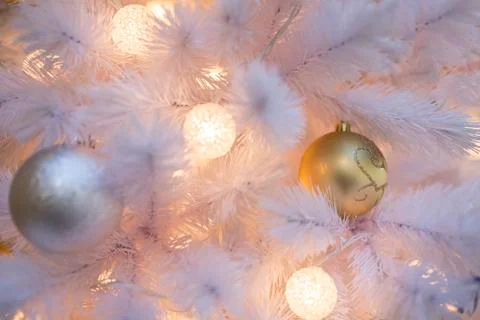 White christmas tree Stock Photos