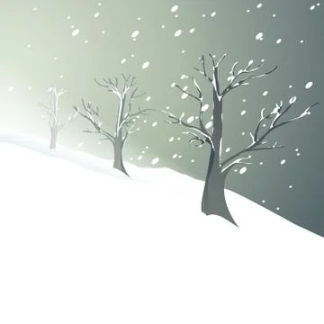 White Christmas trees Stock Illustration