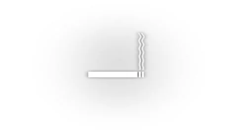 White cigarette icon with shadow isolated on white background. Stock Footage 205066035