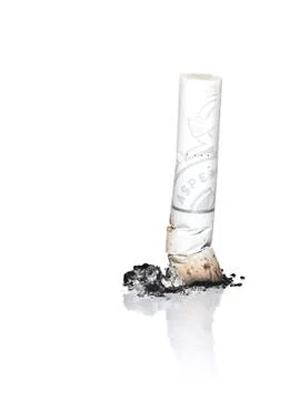 White cigarette stub Stock Photos