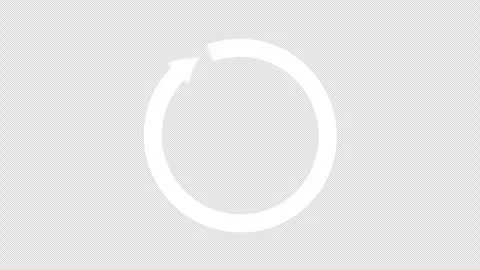 White circle arrow refresh and reload icon animation with loading progress Stock Footage 334724804