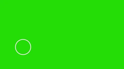 White Circle Burst Slow Motion Graphics on Green Background Stock Footage 245096317