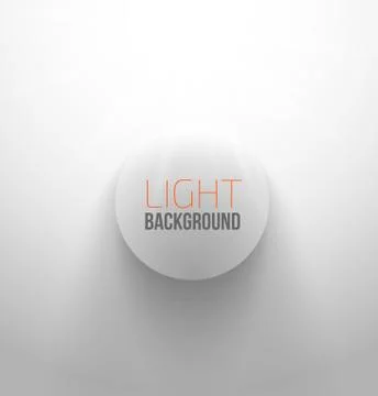 White circle button with light and shadow Illustrazione stock