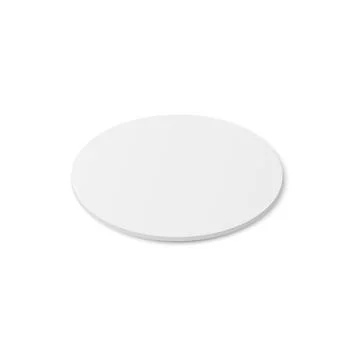 White circle coaster, realistic mockup isolated on white background. Stock Illustration