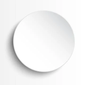 White circle empty banner on white background. 스톡 일러스트