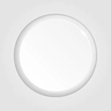 White circle empty banner on white background. Illustrazione stock