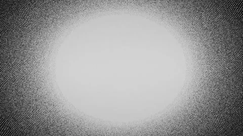 White circle expanding on black and white background with halftone texture Stock Footage 310090850