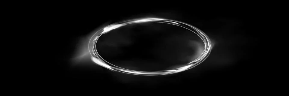 White circle with fire effects.Light effect.Vector. Stock Illustration