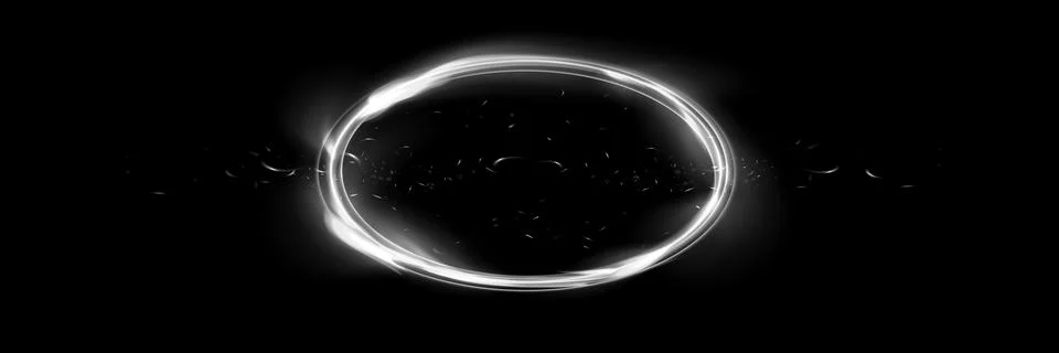 White circle with fire effects.Light effect.Vector. Stock Illustration