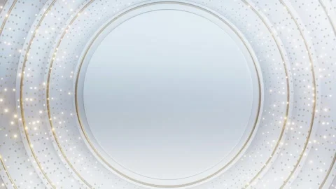 White circle geometric background with gold stripe Stock Footage 262895083