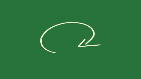 A white circle on green background and with the letter q it green screen Video stock 335131821