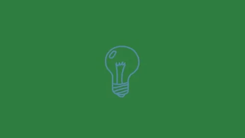 White circle on it and light bulb background outline of brain frame Stock Footage 337336322