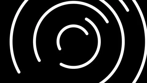 White circle lines Illustrazione stock