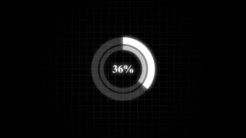 White Circle Loading Progress  Percent Animation Stock Footage 342467227