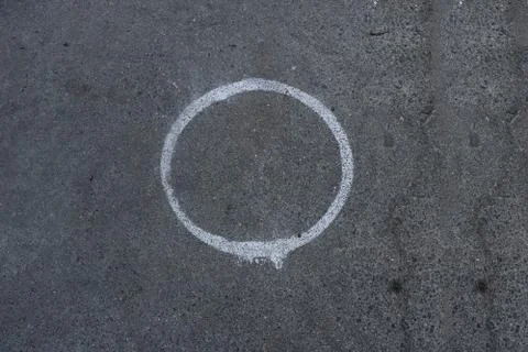 White circle is  made during lock-down Stock Photos