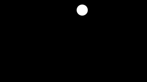 White circle moves across black background frame. Video stock 333080855