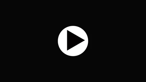 White circle Play button icon. Video and audio music play button animation .. Stock Footage 337658941
