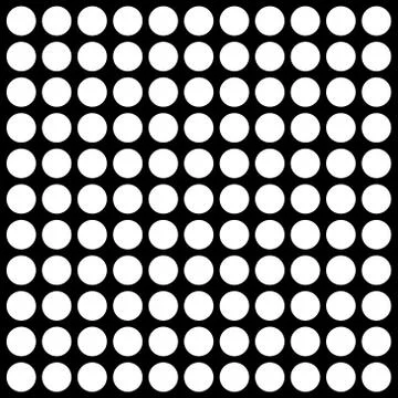 White circle round point on Black background design for pattern wallpaper bac Illustrazione stock