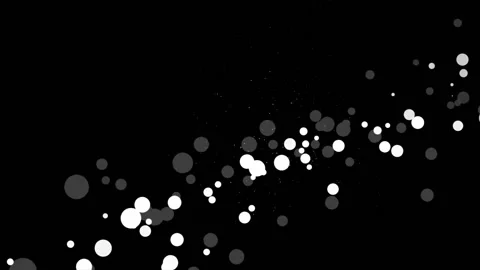 White Circle Shape Lights With Black Background Loop Stock Footage 203281418