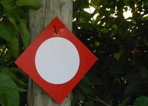 White circle sign Stock Photos