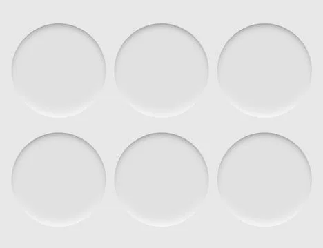 White circle simple and clean abstract background. 3d render Illustrazione stock