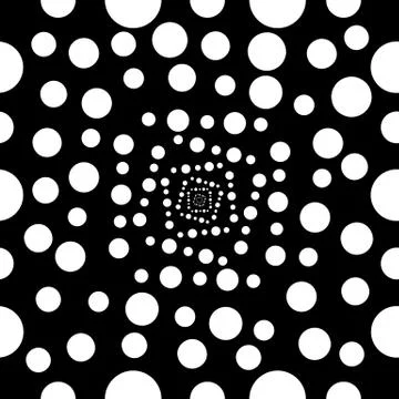 White circle spots scatter geometric black texture seamless pattern background Stock Illustration