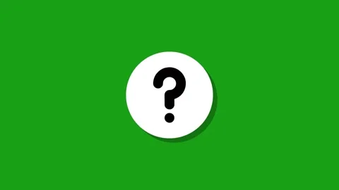 White circle transforms into question mark on green screen background motio.. Stock Footage 327762533