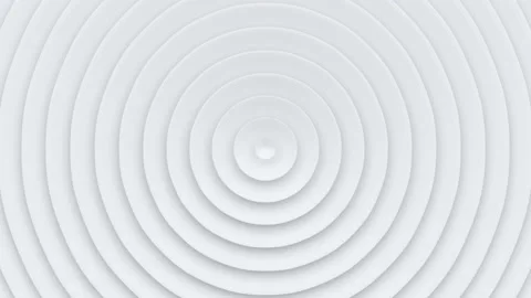 White circles abstract background seamless loop 3D render animation Stock Footage 169026786