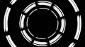 White circles on black background, loop HD Footage
