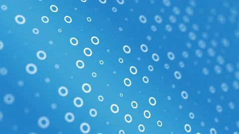 White circles on blue background are changed size with perspective motion Stock Footage 134646455