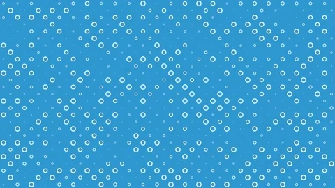 White circles on blue background are changed size with top view motion Stock Footage 134647567