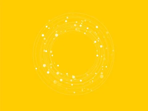 White circles with dots on yellow background Stock Illustration