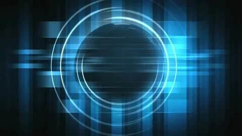 White circles with globe moving in bokeh blue screen Stock-Footage 255640833