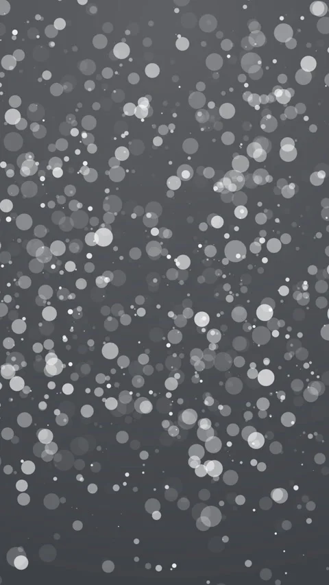 White circles on gray background. Circles confetti fall from top to bottom. Loop Stock Footage 295810528