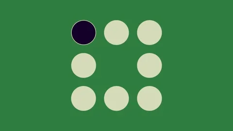 White circles on green background and a isolated isolated on green screen Stock Footage 336891269