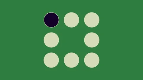 White circles on green background and a screen with it isolated isolated on Stock Footage 336891271