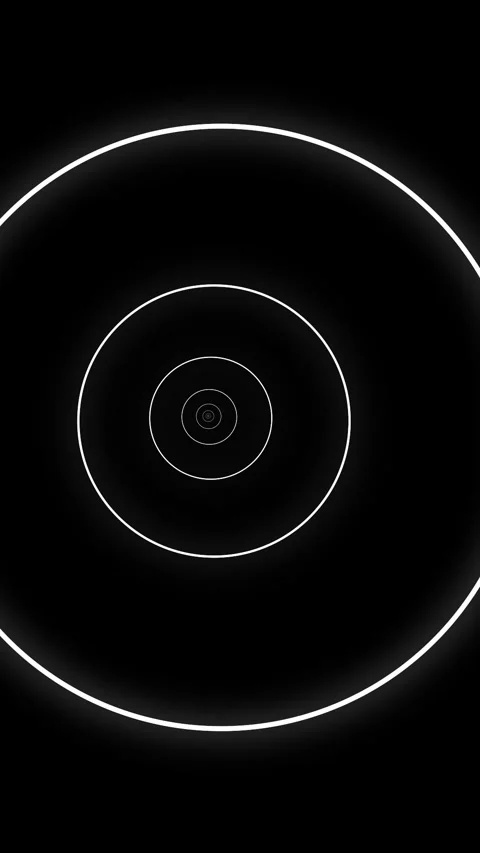 White circles hypnotic animation abstract seamless loop perfect for music v.. Stock Footage 344283037