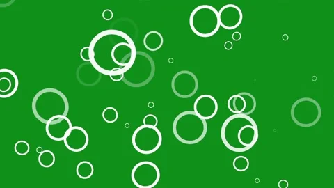 White circles motion graphics with green screen background Video stock 346769272