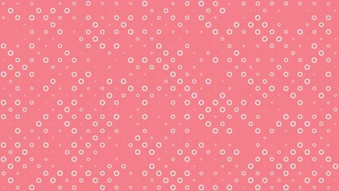 White circles on red background are changed size with top view motion Stock Footage 134647140