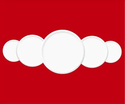 White circles red background Stock Illustration