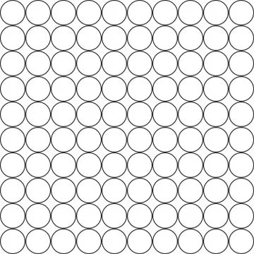 White circles with a thin black border abstract geometric backgr Stock Illustration