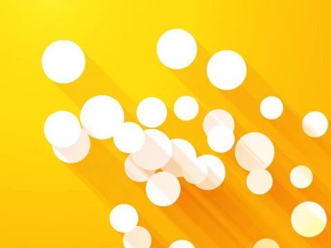 White circles on yellow background Stock Illustration