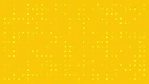 White circles on yellow background. Stock Illustration