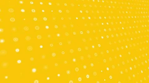 White circles on yellow background Stock Illustration