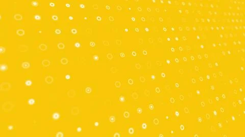 White circles on yellow background Illustrazione stock