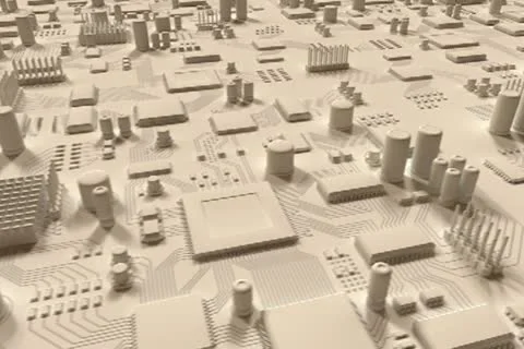 White Circuit Board. HD Loop. Stock Footage 10817308