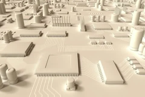 White Circuit Board. HD Loop. Vídeos de archivo 10817331