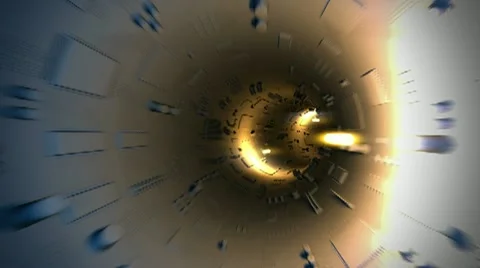 White Circuit Tunnel Stock Footage 10817649