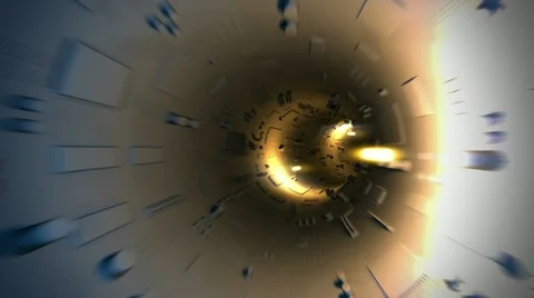 White Circuit Tunnel Stock Footage 10817658